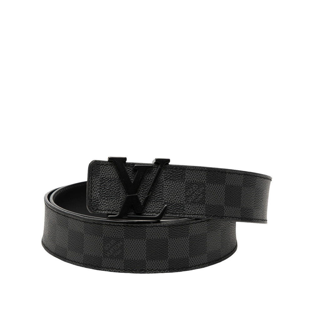 Pre-Loved Louis Vuitton Damier Graphite Initiales Belt